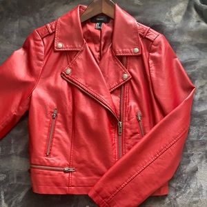 Forever 21 Moto Jacket in RED